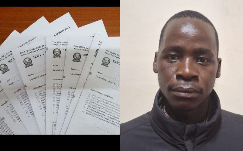 The suspect Nicholas Ngumbau Kalewa alias ‘Mr Examiner’.
